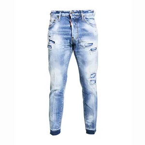 DiZNEW Pantalettes Jeans Motif Pantalones de cintura alta para mujeres Niños Jeans Diseños bordados Jeans suaves para hombres Diseñador para hombres - Product Image 1