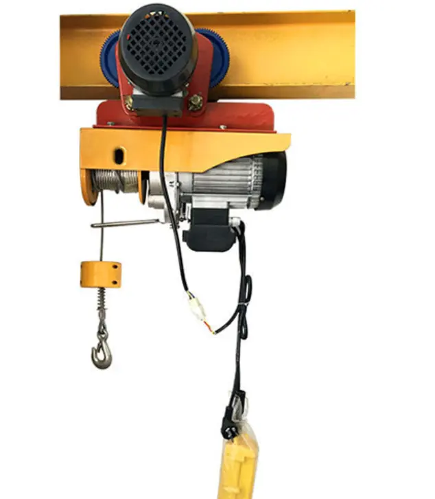 Single phase 230v portable pa 1000 kg mini electric wire rope hoist winch