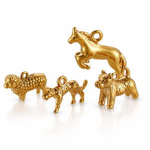 Dijes de Acero Inoxidable 3D de Caballo, Perro, Oveja, Leopardo, Elefante, León Marino, Sin Decoloración, para Hacer Collares, Pulseras y Joyería - Product Image 5