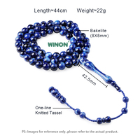 Venta al por mayor de fábrica Winon: Tasbih de resina baquelita de 66 cuentas, Misbaha para oración musulmana, disponible en varios colores, para culto religioso.