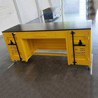 Bureau d'ordinateur modulaire en métal de style industriel moderne pour le bureau à domicile et une utilisation en coin