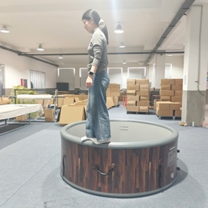 <span class=keywords><strong>Spa</strong></span> <span class=keywords><strong>gonflable</strong></span> personnalisé, jacuzzi rond, 4-6 personnes, taille familiale, bain à remous avec pompe, extérieur - Product Image 4