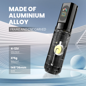 ชุดเครื่องสักไร้สายแบบชาร์จได้ พร้อมแบตเตอรี่คู่ จอ LCD สำหรับศิลปินมืออาชีพ - Product Image 5