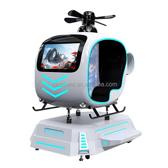 9D VR Máquina Simulador Juego VR Avión Comercial Realidad Virtual Avión VR Simulador de Vuelo Helicóptero