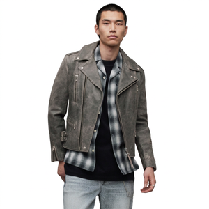 Nueva Chaqueta de Cuero Genuino Personalizable para Hombre, Estilo Urbano, con Cierre de Botones, para Invierno - Product Image 1