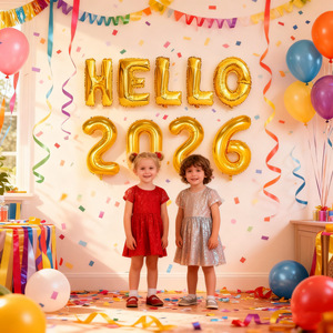 Set de Globos para Fiesta de Nochevieja 2026 de 16 Pulgadas, Set de Globos de Año Nuevo 2026, Globos de Número de Papel de Aluminio con la Leyenda 'Hola 2026' - Product Image 5