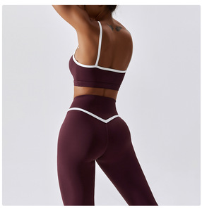 Conjuntos de ropa de Yoga para mujer, mallas de cintura alta y Top, chándal sin costuras, trajes de entrenamiento físico, ropa deportiva para gimnasio, conjunto de dos piezas - Product Image 3