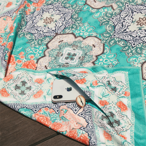 Khăn Đi Biển Không Cát Có Thể Gập Lại In Logo Tùy Chỉnh Mới Mùa Hè Nhẹ 2023 Có Túi Khóa Kéo - Product Image 3