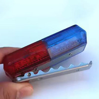 Lámpara de hombro de tráfico LED recargable para ciclismo nocturno, luz de advertencia estroboscópica roja y azul con linterna, luces de tráfico intermitentes