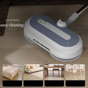 Serpillère électrique rotative <span class=keywords><strong>sans</strong></span> <span class=keywords><strong>fil</strong></span> de qualité supérieure, alimentée par batterie, double rotation, pour le nettoyage des sols domestiques - Product Image 4