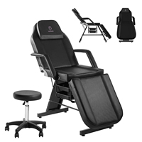Lit de soin esthétique, lit de beauté avec chaise, lit facial pliable