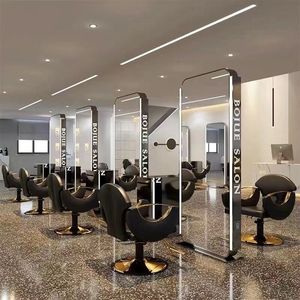 <span class=keywords><strong>2021</strong></span> Barbero estación espejo nuevo doble cara peluquería Barbero espejo estación estilo peluquería ESPEJO - Product Image 5