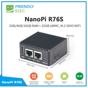 NanoPi R76S แรม 3GB/4GB/16GB + หน่วยความจำ eMMC 0/32GB/64GB, M.2 SDIO WiFi, RK3576, CNC - Product Image 2