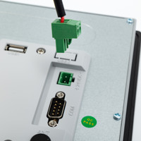 Dispositivo de Automatización Industrial con Pantalla Táctil HMI MCGS, Carcasa de Aluminio y Resolución de 1024x600