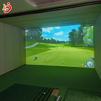 Simulateur de golf Smart Sports Intérieur Écran interactif Centre de jeu Projection Vente à chaud Divertissement Simulateur AR