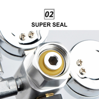 Mufa n - Kit de Regulador de CO2 para Acuario con Solenoide Magnético, Válvula de Retención, Accesorios para Peceras, Sistema de Control de CO2, Conjunto Generador de Reactor