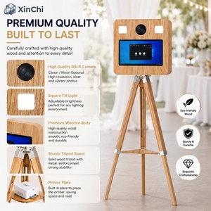 Prix d'usine – Cabine photo tout-en-un en bois avec éclairage automatique DNP <span class=keywords><strong>QW410</strong></span> pour mariages et fêtes - Product Image 4