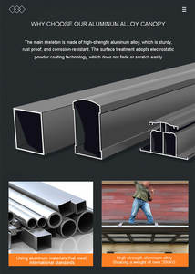 เพอร์โกลารถยนต์กลางแจ้งแบบปรับแต่งได้ทันสมัย ผลิตจากอลูมิเนียมอัลลอยด์ ทนทานต่อสภาพอากาศ ป้องกันรังสียูวี พร้อมหลังคาโพลีคาร์บอเนต - Product Image 4