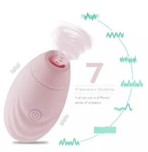 USB Charging Small Shell Sucking Mini Massage Vibrator 7-Frequency Vibration Suction Chest Stimulation Clitoral Sucker supplier