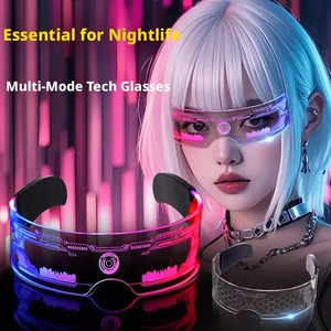 Gafas LED Visor, Gafas Luminosas de Ciencia Ficción para Cosplay, Gafas Brillantes para Fiestas de Anime y Vida Nocturna - Product Image 1
