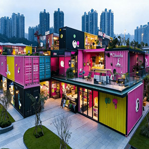 Diseño Moderno de Área de Comidas, Conjunto Modular de Contenedores para <span class=keywords><strong>Plaza</strong></span> Comercial, Restaurante en Contenedor, Cocina, Tienda, Casa Contenedor - Product Image 1