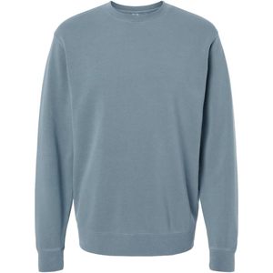 Independent Trading Co. Pigment-Dyed XL Crewneck Sweatshirt Anti-Rides Solide Enzyme Lavé 3D Brodé Pigment Ardoise XXS - Product Image 1