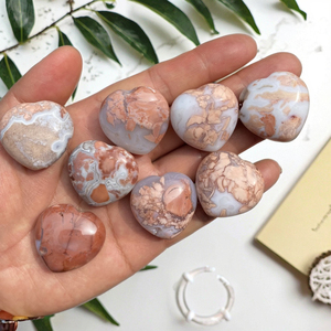 Precio al por Mayor de Piedras Preciosas de Ágata Rosa Mexicana Natural de 3 cm, Cristales en Forma de Mini Corazones para Regalo - Product Image 3