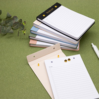 Bloc de Notas de Alta Calidad, Personalizable, de Cuero PU, Recargable, con Páginas Perforadas