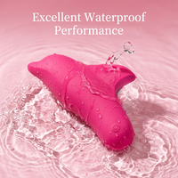 Vibrateur de doigt en silicone personnalisé AITT en forme de dauphin - Rechargeable par USB, étanche IPX6, 10 modes de vibration, stimulation vaginale portable