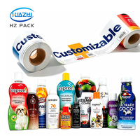Étiquettes thermorétractables personnalisées en PET PVC, film rétractable pour bouteilles de boissons, bouteilles de lessive et bocaux en plastique pour aliments