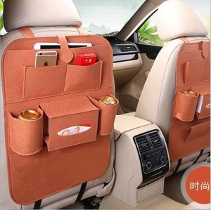 Organisateur de siège arrière de <span class=keywords><strong>voiture</strong></span> en feutre Oxford avec support <span class=keywords><strong>tablette</strong></span> écran clair et 4-7 compartiments de rangement, protection de dossier de siège, support de voyage - Product Image 2