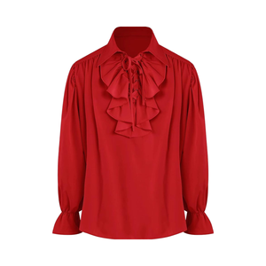 Chemise de pirate à volants gothique médiévale unisexe, costumes Echo, Halloween, Renaissance, steampunk, vampire, poète, costumes victoriens, film TV - Product Image 1