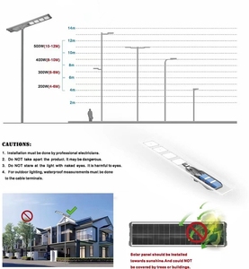 Lampione Solare Integrato in Alluminio con Sensore Radar per Esterni 70w 80w 90w 100w Kit Solare Tutto in Uno - Product Image 4