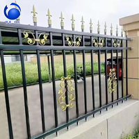 Clôture de jardin extérieure de 6 pieds au design moderne, en acier galvanisé, pour la sécurité du périmètre de la maison