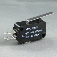 16A 15A 250V interrupteur de fin de course micro interrupteur de couleur noire avec rouleau de simulation pour appareil ménager