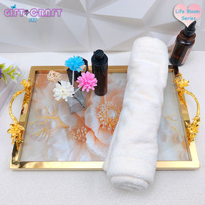 Plateau moderne simple plateau en métal doré en acier inoxydable pour mariage hôtel salle de bain décor coiffeuse plateau approprié décoration de la maison - Product Image 5