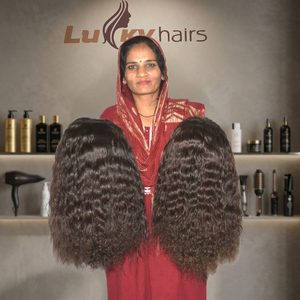 Servicio de Fabricación de Pelucas de Cabello Indio Remy Personalizadas de Primera Calidad, Pelucas Completas con Frente de Encaje HD de Lujo, Encaje Transparente a Máquina - Product Image 1