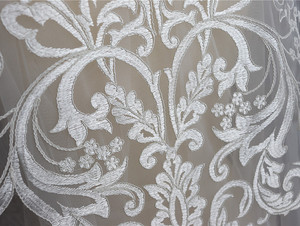 Luxury European-style Pattern Car Bone <strong>Embroidery</strong> Flowers Oversized <strong>Embroidery</strong> Special <strong>Materials</strong> for Wedding Dress - Product Image 5