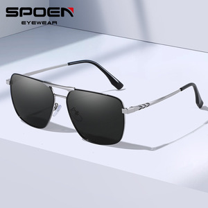SPEN แว่นกันแดดทรงสี่เหลี่ยมโพลาไรซ์สำหรับผู้ชายแว่นตาขับรถ UV400กรอบโลหะขอบเต็ม - Product Image 1