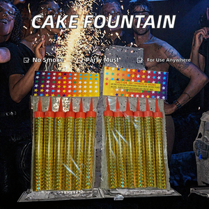 Bougies Fontaines de Mariage Sans Fumée avec Effets d'Artifice Scintillants pour Présentoirs de Gâteaux au Champagne - Product Image 2