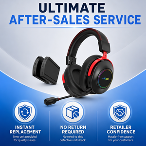 Nuevo Auricular para Juegos JINMS V9 Plus Hi-Fi con Batería Reemplazable, Auriculares Inalámbricos RGB con Micrófono Omnidireccional OEM - Product Image 4