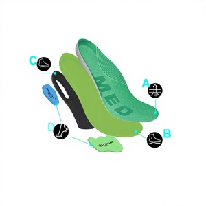 Plantillas Ortopédicas Deportivas Unisex para Pie Plano Ligero, Moderado o Severo, Soporte de Arco Alto, Almohadillas Ortopédicas XO - Product Image 3