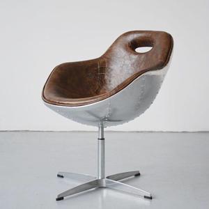Chaise en aluminium rétro Chaise pivotante <span class=keywords><strong>aviateur</strong></span> en métal <span class=keywords><strong>Fauteuil</strong></span> d'ordinateur d'appoint Meubles de salon de style américain - Product Image 1