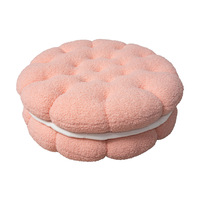 Coussins décoratifs de haute qualité en forme de biscuit, couleur unie, style nordique, prêts à l'emploi pour le salon