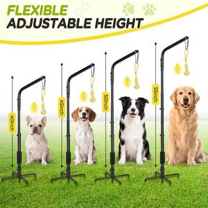 USMILEPET Jouet de jardin en fer forgé pour animaux de compagnie, jouet interactif d'extérieur résistant aux morsures, hauteur réglable, pour chiens - Product Image 1