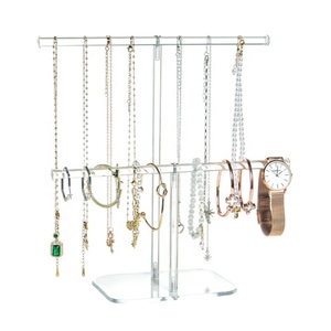 Đơn Giản Rõ Ràng 2-Tầng Đứng Acrylic Vòng Vòng Đeo Tay Hiển Thị Chủ Tổ Chức Đồ Trang Sức Chủ Tổ Chức Acrylic Hiển Thị Đồ Trang Sức - Product Image 1