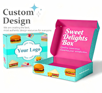 Prix attractif Conception Personnalisée Logo Impression de Qualité Alimentaire Pliable Gâteau Cookie Pain Pâtisserie Donut Macaron Boîtes d'Emballage en Papier