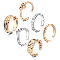 Vente chaude Fine Jewelry Diamant Anneau D'orteil Ouverture Pieds Anneaux En Gros Argent 14k Or Femmes Anneaux D'orteil Réglable