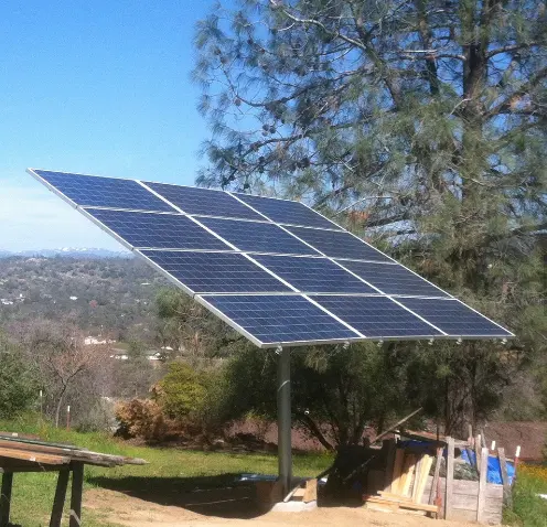 ポールアース取り付け太陽光発電パネルラックシステム