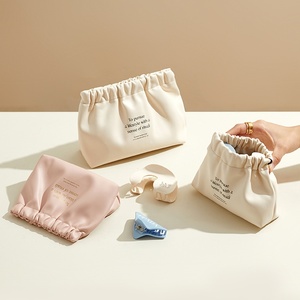 Fabbrica all'ingrosso logo personalizzato design di lusso nuovo rosa <span class=keywords><strong>piccola</strong></span> pelle PU mini sacchetto da toilette viaggio trucco cosmetico - Product Image 5